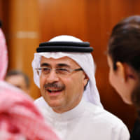 Amin Nasser, CEO of Saudi Aramco, speaks with media before a news conference in Jeddah, Saudi Arabia, Sept. 17. | REUTERS