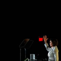 U.S. House Speaker Nancy Pelosiaddresses the audience during the Democratic National Committee\'s (DNC) 2019 Women\'s Leadership Forum in Washington Thursday. | REUTERS