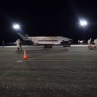 The U.S. Air Force\'s X-37B Orbital Test Vehicle Mission 5 is seen after landing at NASA\'s Kennedy Space Center Shuttle Landing Facility, Florida, Sunday. | U.S. AIR FORCE / HANDOUT / VIA REUTERS