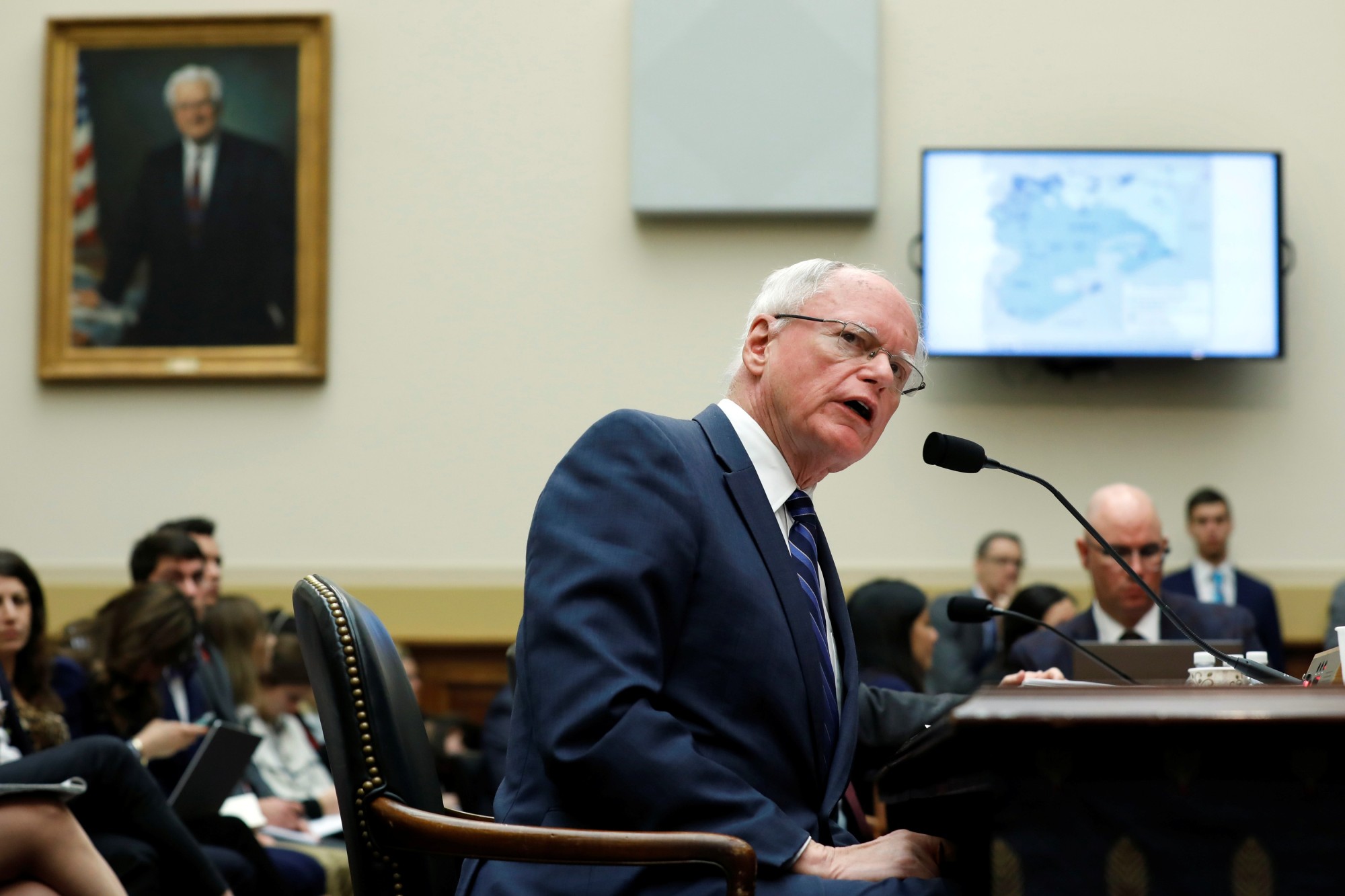 James Jeffrey, U.S. State Department special representative for Syria Engagement; testifies before a House Foreign Affairs Committee hearing on President Trump's decision to remove U.S. forces from Syria, on Capitol Hill in Washington Wednesday. | REUTERS