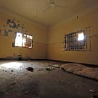 This January photo shows a view inside a former Islamic State (IS) group prison cell in the city of Hajin in Syria\'s eastern Deir Ezzor province, vacated after the Kurdish-led and U.S.-backed Syrian Democratic Forces (SDF) retook the city from Islamic State group fighters. More than 100 prisoners of the Islamic State extremist movement have escaped in Syria in the chaos since Turkey\'s incursion, a senior U.S. official said Wednesday. \"We would say the number is now over 100. We do not know where they are,\" James Jeffrey, the State Department pointman on Syria, told the House Foreign Affairs Committee. | AFP-JIJI