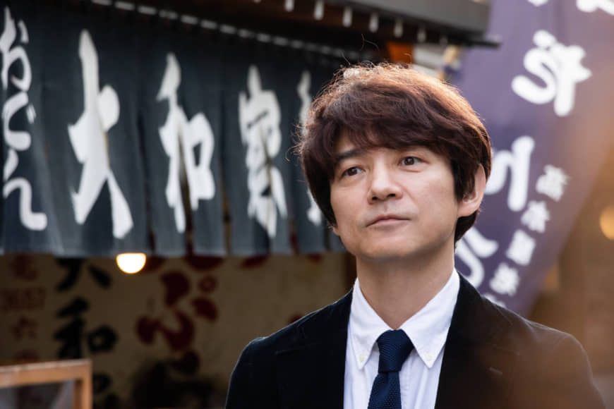 Family affair: Tora's nephew, Mitsuo, is played by Hidetaka Yoshioka in the new film, while Tora himself is represented by archive footage. | © 2019 SHOCHIKU CO., LTD.