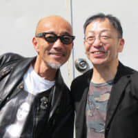 You\'re my best friend: Naoto Takenaka (left) was selected for Hideki Noda\'s \"Q: A Night At The Kabuki,\" after joining one of the playwright\'s workshops. | NOBUKO TANAKA