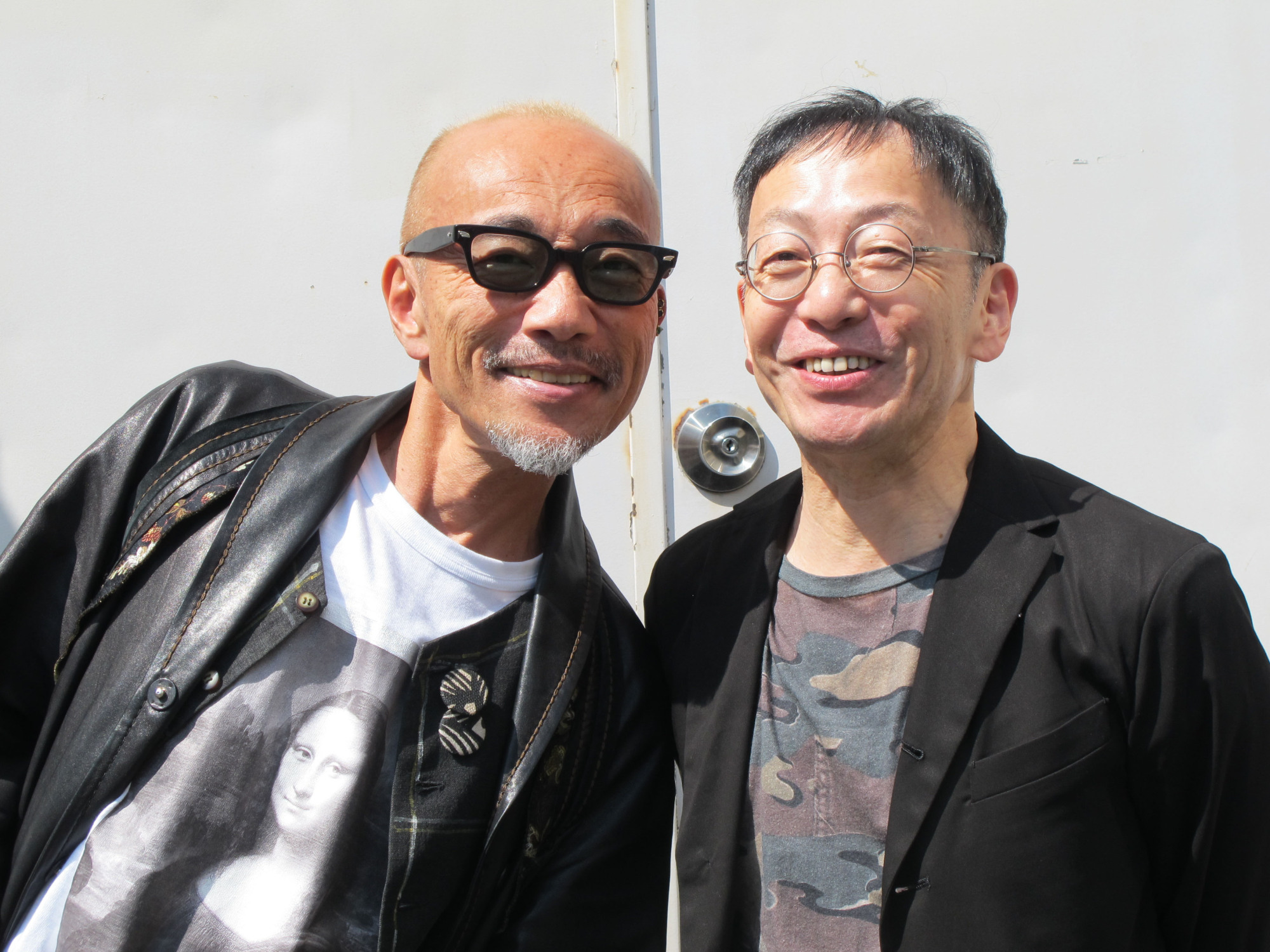 You're my best friend: Naoto Takenaka (left) was selected for Hideki Noda's 'Q: A Night At The Kabuki,' after joining one of the playwright's workshops. | NOBUKO TANAKA