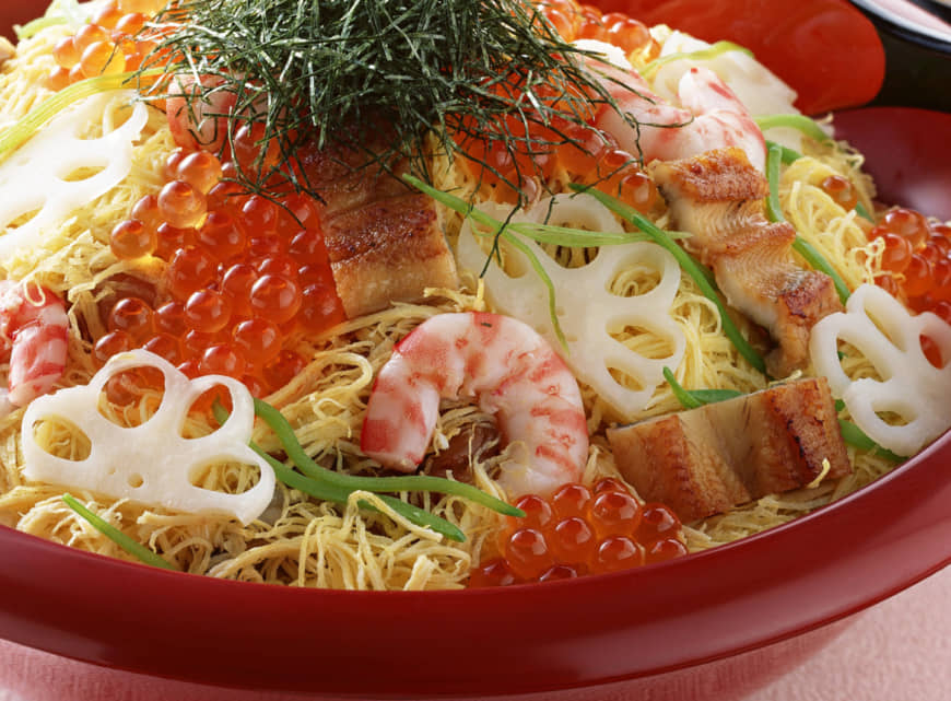 Festive food: Lacy lotus root slices also make tasty, crunchy additions to sushi and salad. | MAKIKO ITOH