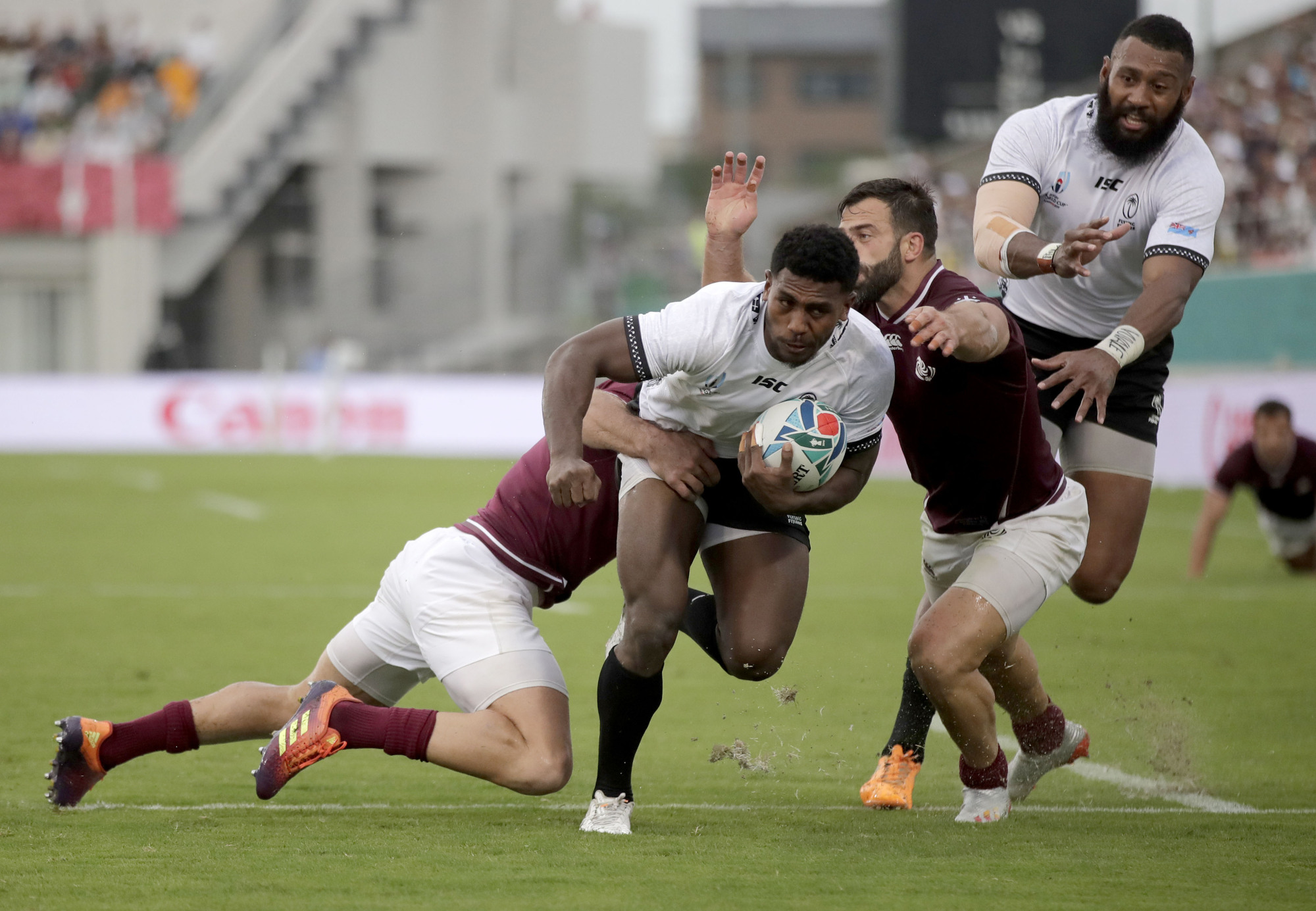 Fiji bounces back with rout of Georgia