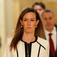 Jennifer Williams, special adviser for Europe and Russia in the Office of U.S. Vice President Mike Pence, arrives on Capitol Hill for a closed-door hearing in Washington Nov. 7. | REUTERS