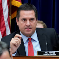 U.S. Rep. Devin Nunes questions Acting Director of National Intelligence (DNI) Joseph Maguire during his testimony before a House Intelligence Committee hearing on the handling of the whistleblower complaint in the Office of the Director of National Intelligence on Capitol Hill in Washington Sept. 26. | REUTERS