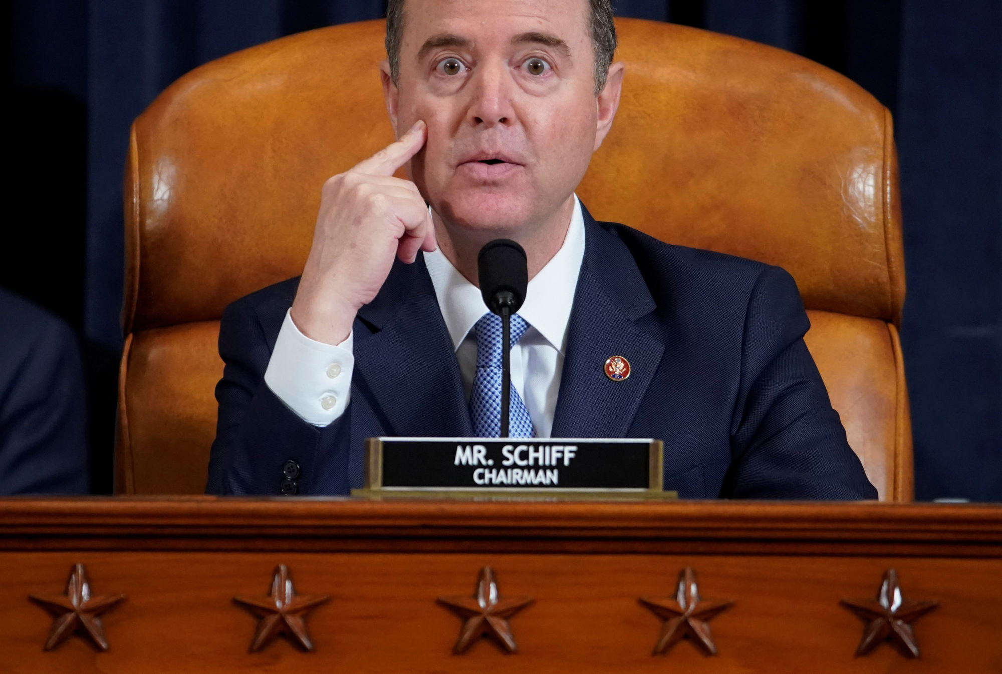House Intelligence Committee Chairman Adam Schiff speaks Nov. 15 during a House Intelligence Committee hearing featuring the testimony of Marie Yovanovitch, former U.S. ambassador to Ukraine, as part of the impeachment inquiry into U.S. President Donald Trump. | REUTERS