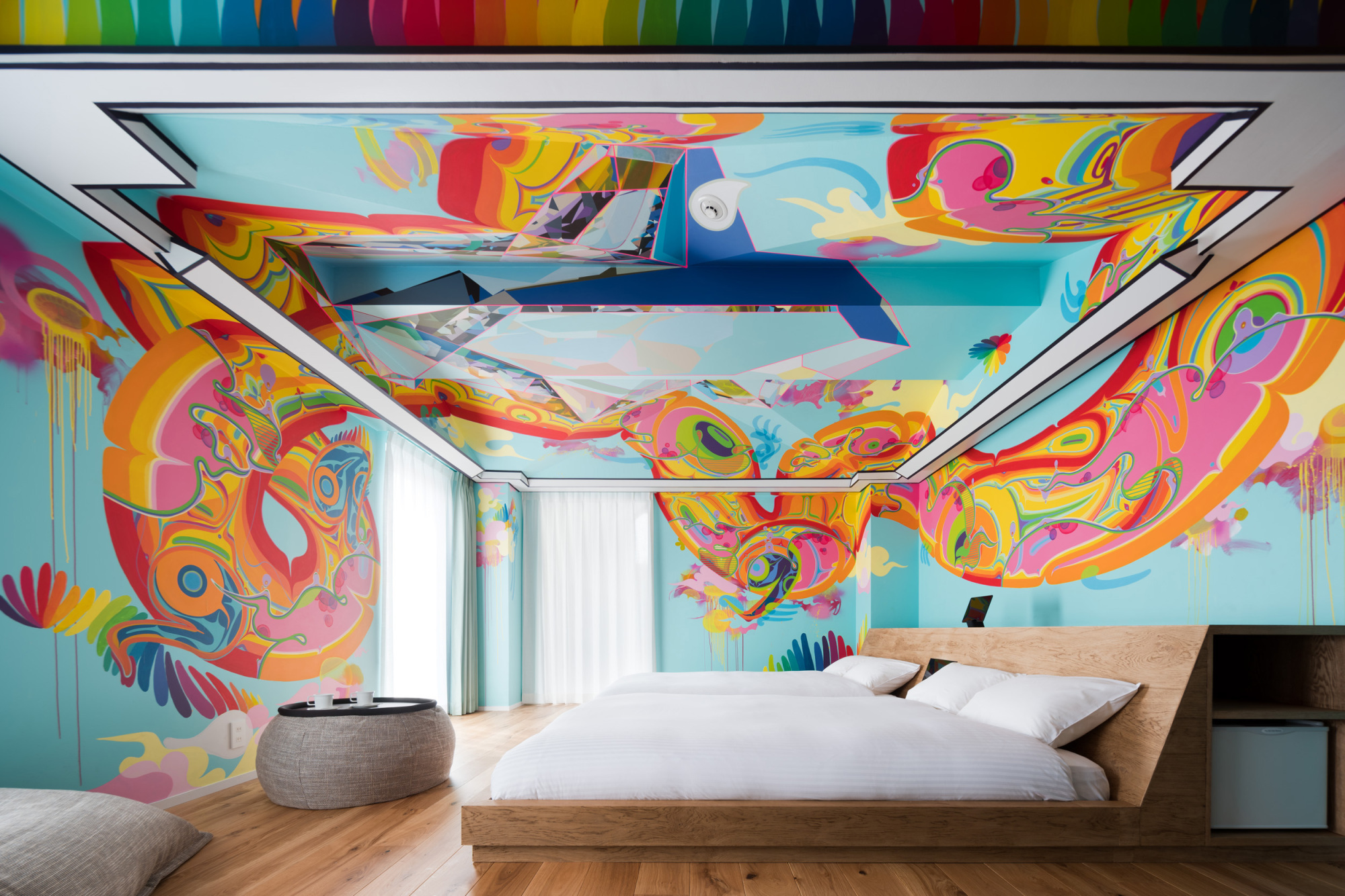 Artistic impact: Abstract art pops in the BnA Alter Museum's 'Nextefx' room, designed by artist Mon Koutaro Ooyama. | TOMOOKI KENGAKU