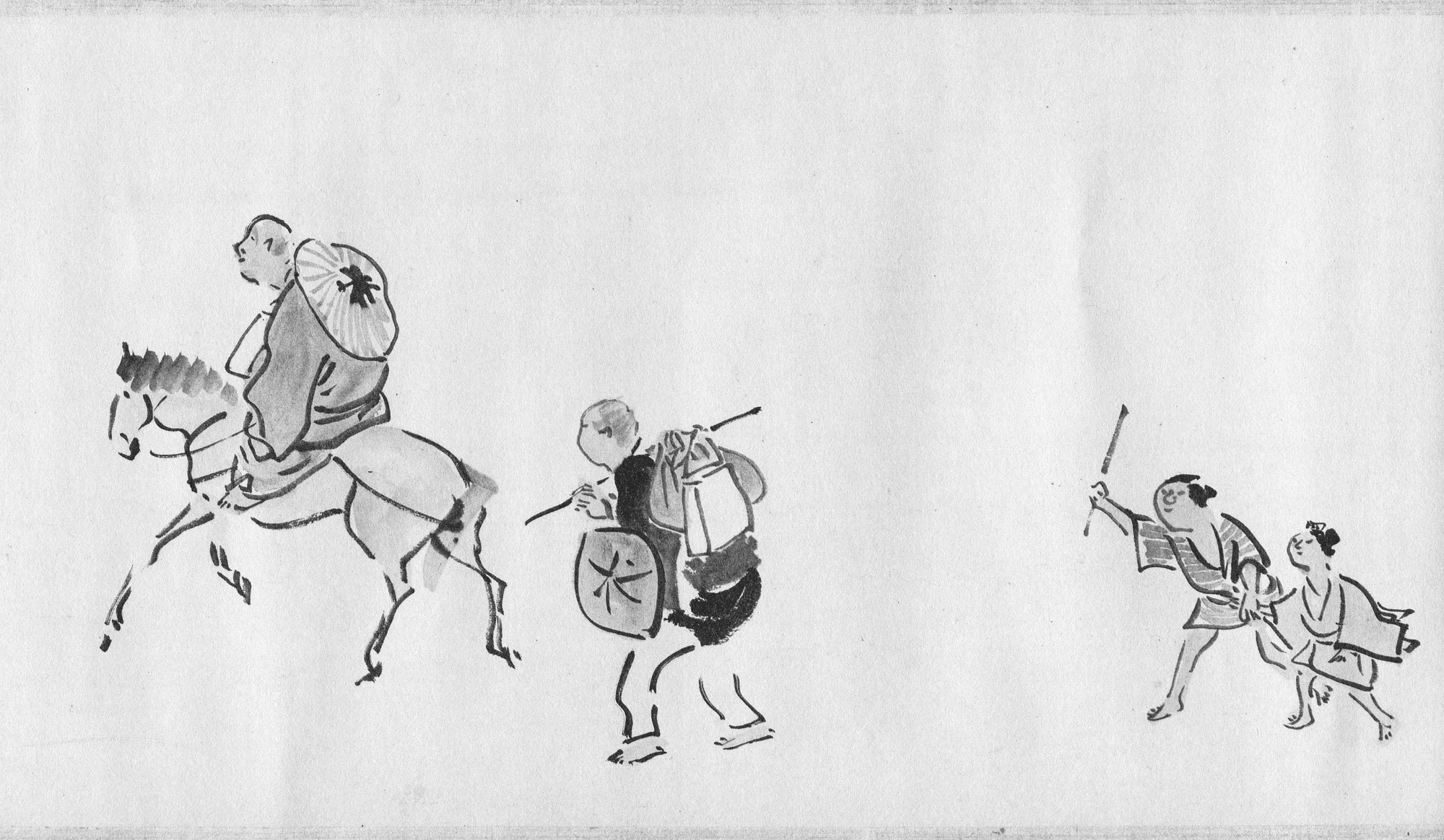 In good company: A scene from 'Sora's Diary,' written by Kawai Sora as he accompanied Matsuo Basho on his travels between 1689 and 1691. | COURTESY OF PENGUIN CLASSICS