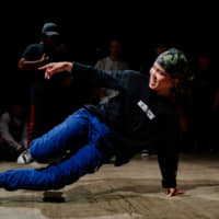 A break dancer performs at the Vibration Urbaines Japan Cypher qualifier in Tokyo in July. | DAN SZPARA