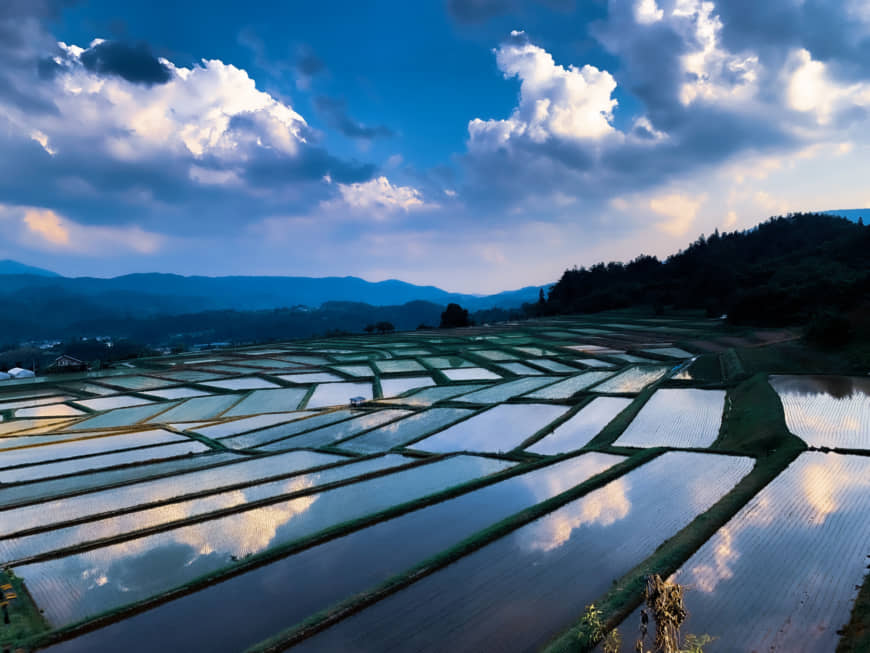 Rice terraces in Kunugidaira, Asahi, Yamagata Prefecture, taken by Naoki Asano