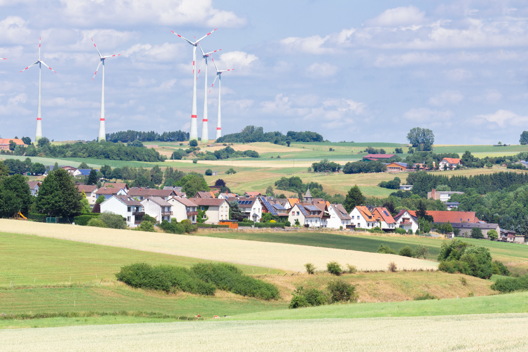 The construction of new wind turbines has largely ground to a halt in Germany, in part because of how they change landscapes. | GETTY IMAGES