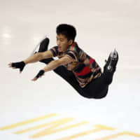 American Tomoki Hiwatashi, whose parents are from Kobe, finished fifth in his senior Grand Prix debut at the Internationaux de France last Saturday in Grenoble. He will make his competitive debut in Japan at the NHK Trophy in Sapporo later this month. | AP