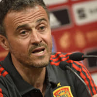 Luis Enrique, seen here in a file photo, will return to coach Spain after leaving due his late daughter\'s illness. | AFP-JIJI