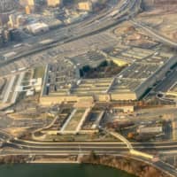 The Pentagon,  located in Arlington County, across the Potomac River from Washington, is seen Sunday. | AFP-JIJI