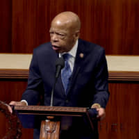 Rep. John Lewis speaks ahead of a vote on two articles of impeachment against U.S. President Donald Trump on Capitol Hill in Washington in a still image from video Dec. 18. | HOUSE TV / VIA REUTERS