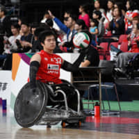 At 17 years old, Katsuya Hashimoto is the youngest athlete representing Japan in wheelchair rugby, and he aims to compete at the 2020 Paralympic Games. | FUKUSHIMA MINPO
