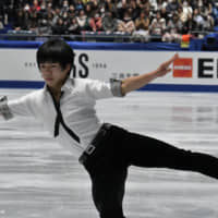 Shun Sato is in third place after the men\'s short program on Friday night. | RISA TANAKA