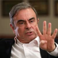 Former Nissan chairman Carlos Ghosn talks during an interview with Reuters in Beirut Jan. 14. | REUTERS