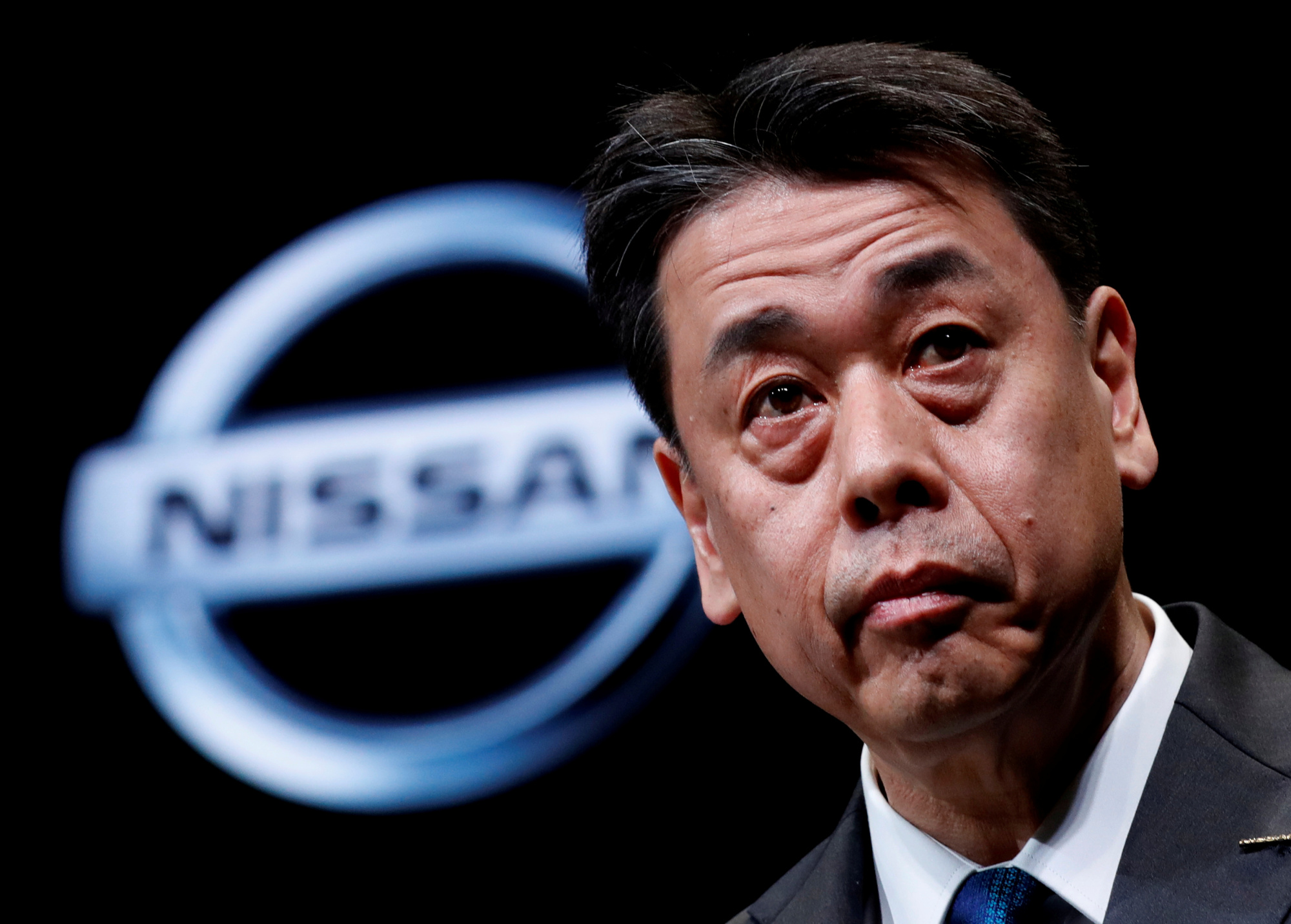 Nissan Motor Co. CEO Makoto Uchida attends a news conference at the company's headquarters in Yokohama on Dec. 2. | REUTERS