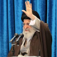 Supreme Leader Ayatollah Ali Khamenei delivers a sermon in Tehran on Friday. | AFP-JIJI