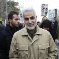 Qassem Soleimani, commander of Iran\'s Quds Force, attends an annual rally commemorating the anniversary of the 1979 Islamic Revolution, in Tehran, in February 2016. | AP