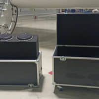 This grab of a photo made available by IHA on Wednesday shows packing crates, one of which IHA claims Nissan\'s fugitive ex-boss, Carlos Ghosn, used to hide to escape from Japan. Ghosn on Wednesday described his arrest in Japan, from which he escaped last month, as a plot against him and his detention conditions as a \"travesty\" against human rights. | IHA / VIA AP