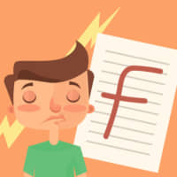 Uh oh, Mitsuo: When you get a bad mark on the test in spite of studying hard, you may want to use the particle \"noni.\" | GETTY IMAGES
