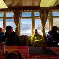 Respite: Lunch at Namaste Lodge in Gokyo, with views of Gokyo Ri. | OSCAR BOYD