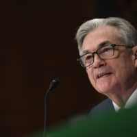 Federal Reserve Chairman Jerome Powell testifies before the Senate Banking Committee on Capitol Hill in Washington Wednesday during a hearing on the Monetary Policy Report. | AP