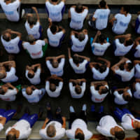 Drug rehab patients are counted at the Mega Drug Abuse Treatment and Rehabilitation Center in Nueva Ecija province, north of Manila. | REUTERS