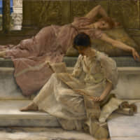 Lawrence Alma-Tadema\'s \"A Favorite Poet\" (1888) | NATIONAL MUSEUMS LIVERPOOL, LADY LEVER ART GALLERY, COURTESY NATIONAL MUSEUMS LIVERPOOL, LADY LEVER ART GALLERY.
