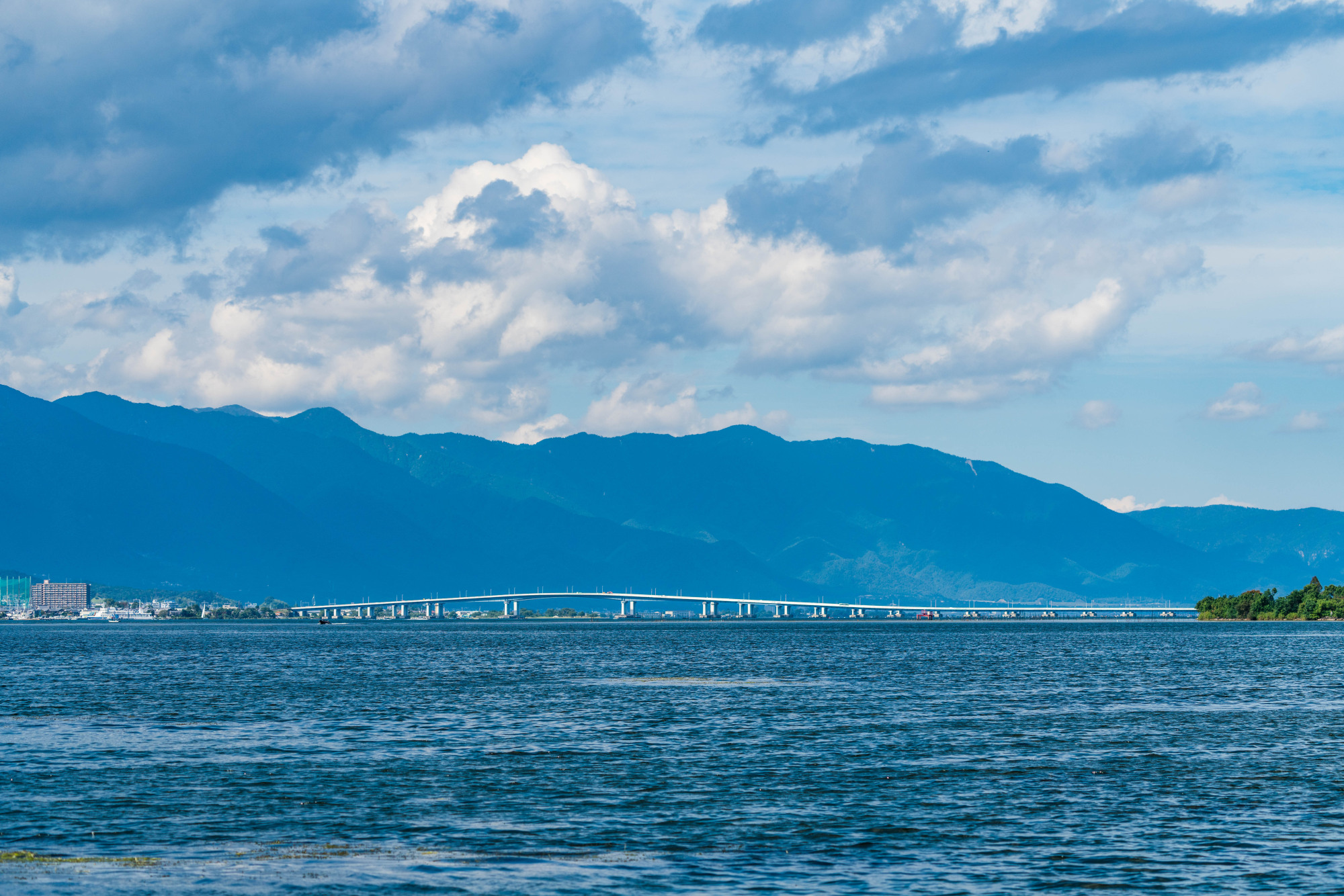 The temperature of Lake Biwa's water reached 30 degrees Celsius last summer — a record high. | PHILIPPE VOISIN