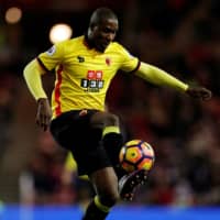 Odion Ighalo is seen in a December 2016 file photo while playing for Watford | REUTERS