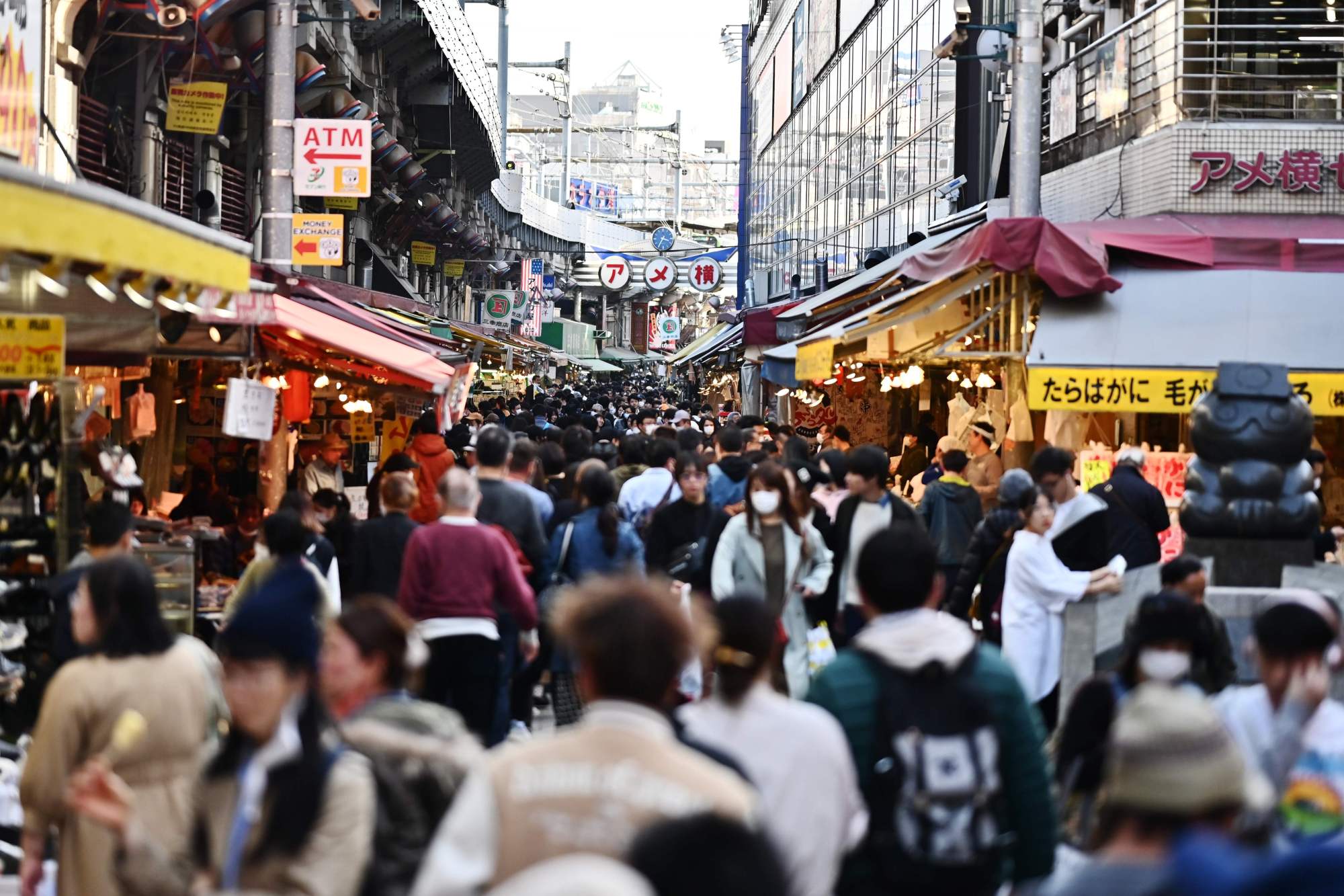 A shopping area in Tokyo's Ueno district on Saturday | AFP-JIJI