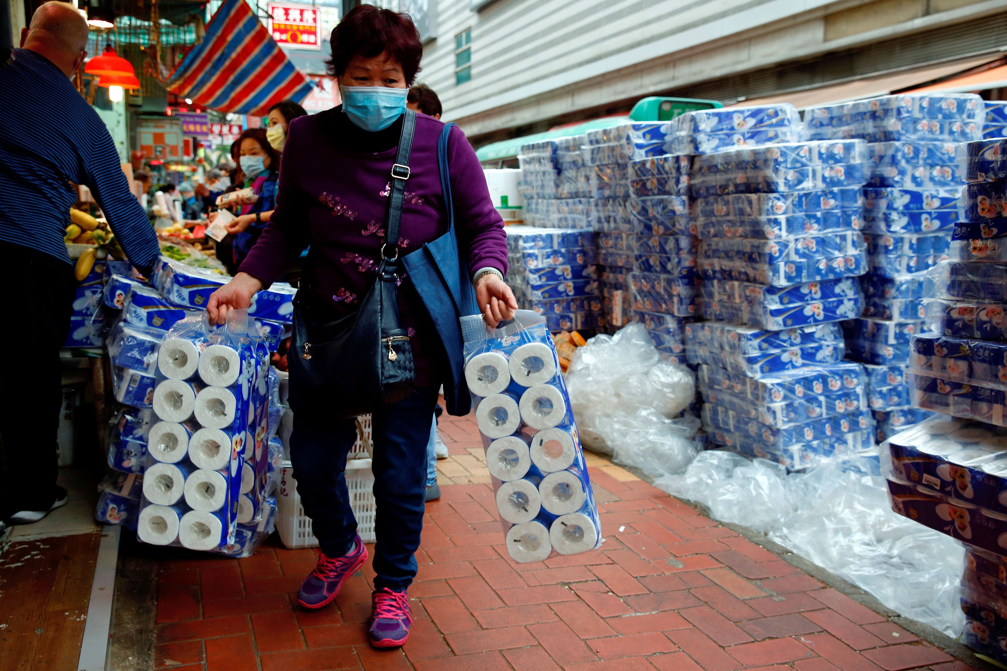 Panic-buying of toilet paper has occurred worldwide amid the coronavirus outbreak. | REUTERS