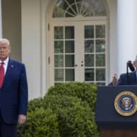 President Donald Trump has hesitated to take control of the coronavirus response. | PRESIDENT TRUMP HOLDS DAILY CORONAVIRUS TASK FORCE BRIEFING IN ROSE GARDEN