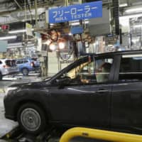 Subaru Corp. will suspend operations at its plant in Ota, Gunma Prefecture, from April 11 to May 1 as the coronavirus has hit demand and disrupted parts supply. | KYODO