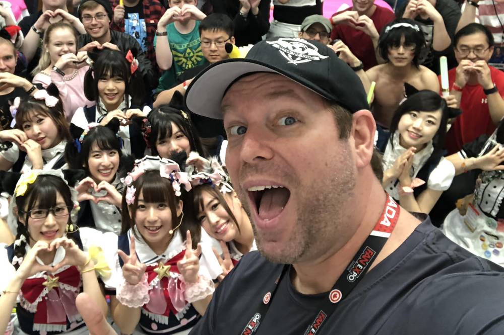 Tom Croom takes a selfie as host of Japan-based Maid Cafe chain maidreamin's presentation at Fan Expo Canada 2018. Croom believes anime conventions like Fan Expo will need to rise to new challenges amid the global outbreak of COVID-19. | 
