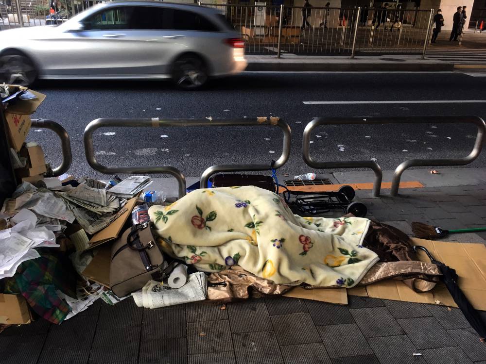 Many homeless people have underlying health problems like diabetes and heart disease, making them particularly vulnerable to COVID-19. | YOSHIAKI MIURA