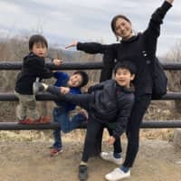 Fumika Nitta is a 30-year-old mother of three boys — age 9, 6 and 3 — whose part-time job has been suspended since early March. Her husband has been working from home since last week.  | COURTESY OF FUMIKA NITTA
