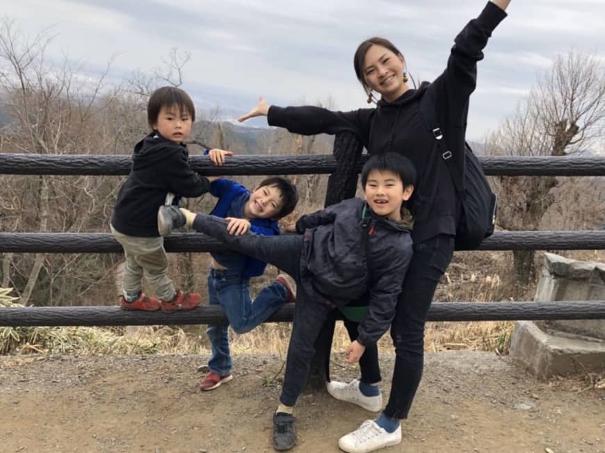 Fumika Nitta is a 30-year-old mother of three boys — age 9, 6 and 3 — whose part-time job has been suspended since early March. Her husband has been working from home since last week. | COURTESY OF FUMIKA NITTA 