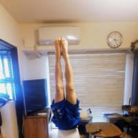 Konoe Kitahara’s 10-year-old son, Jo, is an aspiring gymnast. The temporary closure of his gymnastics club has meant he has been training at home for around three hours every day. | COURTESY OF KONOE KITAHARA

