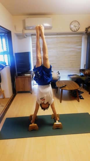 Konoe Kitahara’s 10-year-old son, Jo, is an aspiring gymnast. The temporary closure of his gymnastics club has meant he has been training at home for around three hours every day. | COURTESY OF KONOE KITAHARA