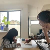 Midori Enomoto has been trying to teach her two children at home herself since schools around Japan closed on March 2, but says there is a limit to what she can do. | COURTESY OF MIDORI ENOMOTO
