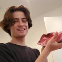 Come dine with me: Aska Ross has taken to culinary experimentation, discovering the joys of toaster oven-cooked tuna neck.  | COURTESY OF ASKA ROSS
