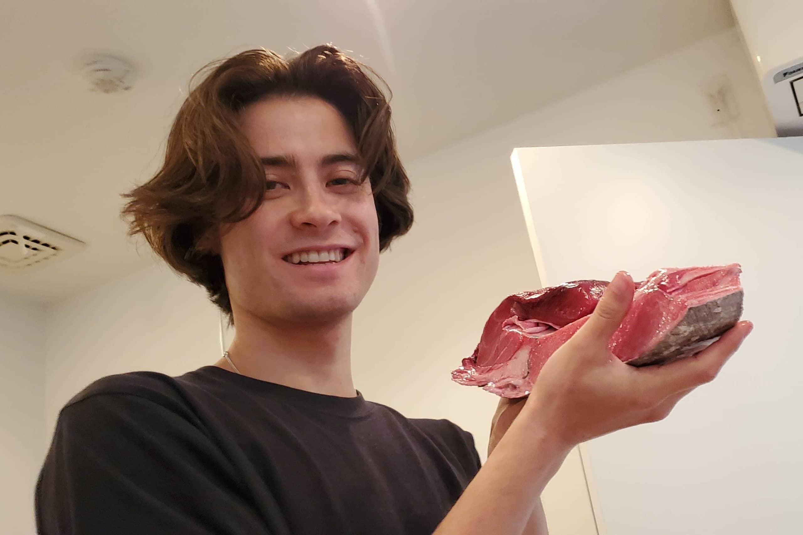 Come dine with me: Aska Ross has taken to culinary experimentation, discovering the joys of toaster oven-cooked tuna neck. | COURTESY OF ASKA ROSS 