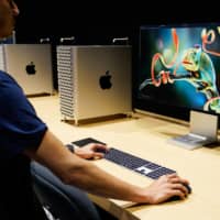 The new Mac Pro computer and display at Apple\'s annual Worldwide Developers Conference in San Jose, California, last June | REUTERS